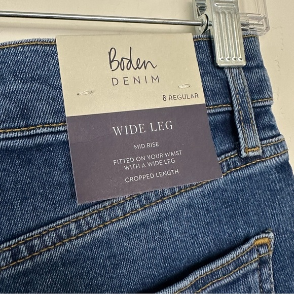 Boden Cropped Wide Leg Jeans R0099-MDN - Picture 6 of 10
